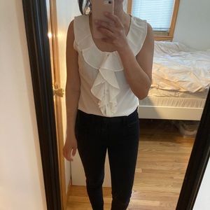 Banana Republic Sleeveless Blouse with Ruffles